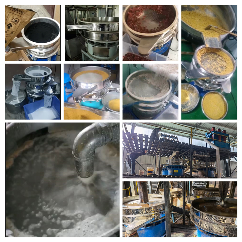 圓形振動篩適用行業(yè)：食品，陶瓷，醫(yī)藥，冶金，化工等行業(yè)。