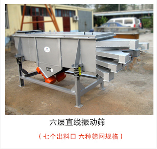 六層直線振動(dòng)篩加裝制成裝置，灰色油漆出口產(chǎn)品