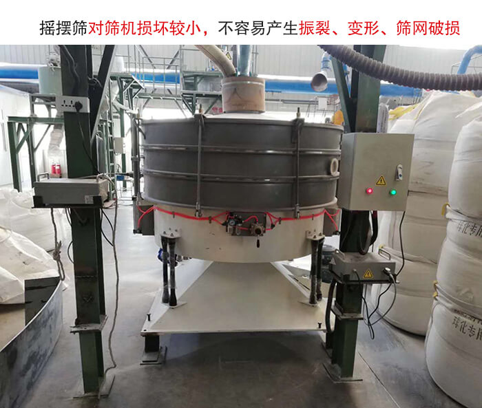 搖擺篩沒有振動力借助的主要是篩箱搖晃，所以磨損較小。